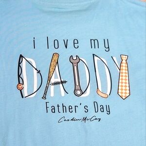 Cardin McCoy - Blue Shirt NEVER WORN "I Love My Daddy" Fathers Day L(12/14)